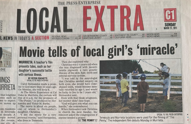 Artículo de The Press-Enterprise sobre The Penny